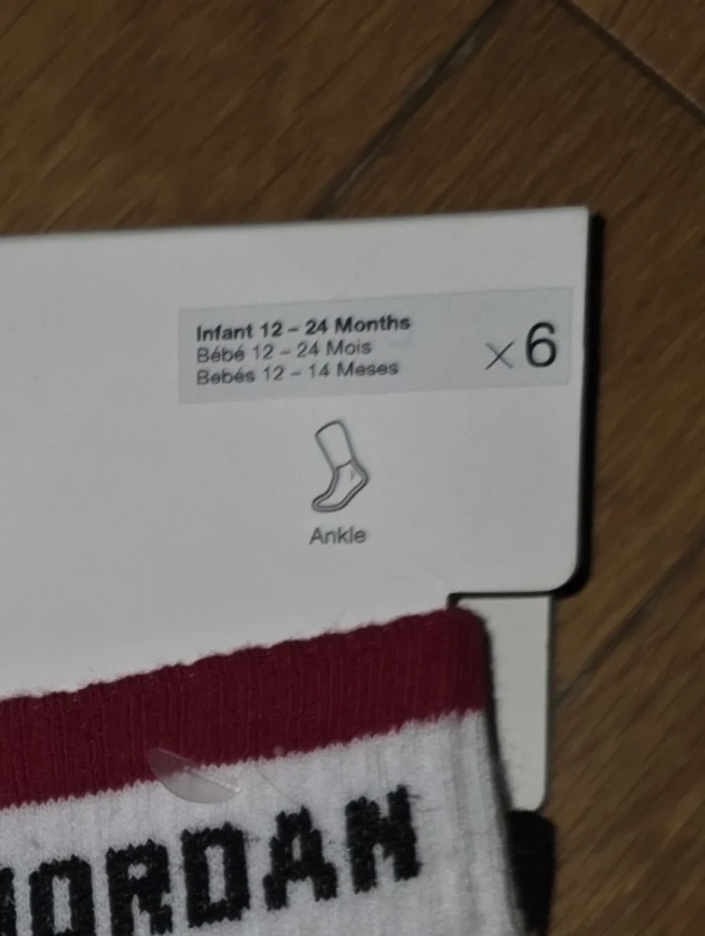 New INFANT NIKE JORDAN 23 Air JUMPMAN 6PK SOCKS RED GRAY WHITE BLACK 12-24
